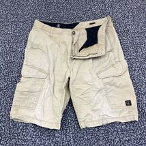 Volcom Cargo Shorts Men 33 Beige Chino Outdoor Pockets Adult - $26.35 CAD