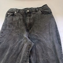 Riders Womens Size 14L Black Straight Leg High Rise Denim Jeans Measured 30x32.5 image 8