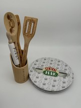 Friends Wooden Spoons Bamboo Kitchen Utensils Set Of 4 Plates Central Perk - £21.07 GBP