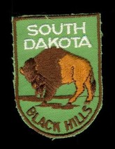 Vintage Travel Souvenir Embroidery Patch South Dakota Black Hills Buffalo - $9.89