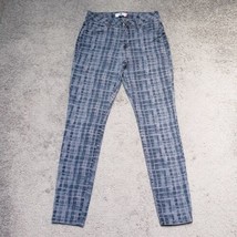 Cabi Jeans Curvy Skinny Women&#39;s Size 6 Mid Rise Grid Gray Denim Jeans - £14.14 GBP