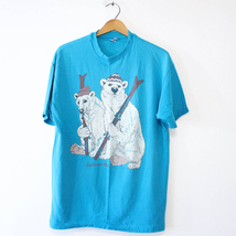 Vintage Jackson Hole Wyoming Polar Bear T Shirt XL - £44.16 GBP