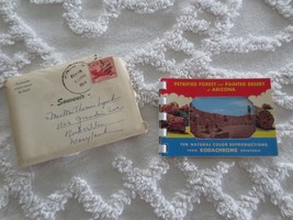 1954 Kodachrome Spiral PETRIFIED FOREST/PAINTED DESERT, ARIZONA Souvenir... - £4.43 GBP