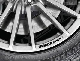 Mazda Sport Logo Wheel Rim Decals Kit Stickers Premium Quality 5 Colors MPS MX5 - £9.56 GBP