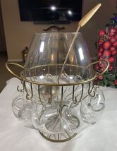 Mid Century Vintage Punch Bowl Set MCM Rare Federal Glass Danish Modern - $4,323.76 MXN