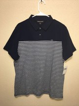 Michael Kors RESORT1 Collection Midnight Short Sl Polo Shirt Mens Sz L New - £66.29 GBP