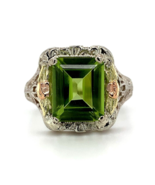 Authenticity Guarantee 
10k Tricolor Gold 2.98ct Genuine Natural Peridot... - £682.94 GBP