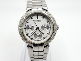 Fossil Glitz BQ9291 Quartz Watch Womens New Battery Diamond Accent 32mm Multifun - £25.50 GBP