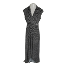 Apt. 9 NWT Asymmetrical Sleeveless Dress ~ Sz M ~ Black &amp; White ~ Stretchy - £17.97 GBP