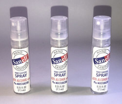 Sanell Spray Hand Sanitizer 3ea 0.25oz Blts-Kills 99% Germs-New-SHIPS N ... - £9.25 GBP
