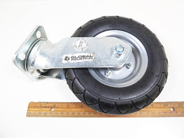 Caster Wheels 8" x 2" Pneumatic Air Filled Rubber Tire Swivel Wheel Carts 1 pc - £17.66 GBP