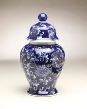 AA Importing 59947 14 Inch Blue &amp; White Ginger Jar - £84.67 GBP