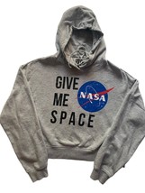 NASA Logo Give Me Space Grey Sweatshirt Crew Neck Adult Size XL - £13.32 GBP