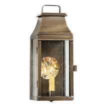 Irvins Country Tinware Valley Forge Outdoor Wall Light in Weathered Brass - £234.63 GBP