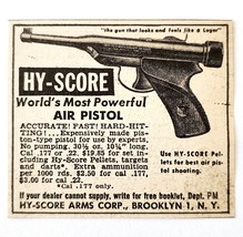 1947 Hy-Score Arms Air Pisol Gun Advertisement Hunting Vintage Firearms E8G - $19.99