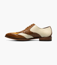 Stacy Adams Tristano Modified Bike Toe Oxford Shoes Tan Multi 25694-238 image 6