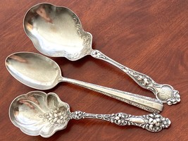 3 Alvin Old Orange Blossom, Towle Candelight, RWS Sterling Silver Serving Spoons - £316.48 GBP