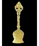 Vintage Gold Tone Sugar Shovel Scoop Spoons Floral Bouquet Marked Italy ... - $30.88 CAD