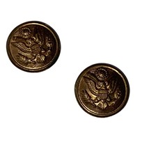 US Army Brass Uniform Buttons Metal Shank Vintage Military Coat Cape Dec... - $7.87