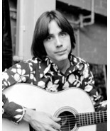 Jackson Browne 1960&#39;s era portrait in flowered shirt holding guitar 8x10... - $15.07 CAD