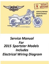 2015 Harley Davidson Sportster Models Service Manual Download - $22.95