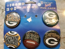 Wincraft sports Fun Packs Green Bay Packers 5 pieces Pins Shelf 6 - £6.33 GBP