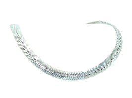 Magic Herringbone 18 Inch Long Necklace Real Solid .925 Sterling Silver 10.9 G - $53.90