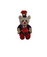 Vintage 1994 Avon Benson Drummer Bear Plush Stuffed Toy Teddy Bear Christmas - $14.80