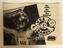 Gonzo Games Vintage Tv Guide Print Ad USA Network Tpa32 - £4.81 GBP