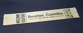 May 1908 Welcome Visitors Reception Committee Big Springs Texas TX CWTAC... - £17.51 GBP