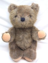 Vintage 1988 Dakin Jointed Brown Teddy Bear 10&quot; Plush Stuffed Animal Toy - £19.32 GBP