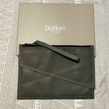 BOTKIER Crosstown Large Leather Clutch Bag, Gray, NWT - £50.74 GBP