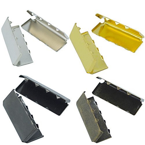 Bluemoona 20 Pcs - 1" 25mm Belt Buckle End Tip For Webbing Tag Bag Polypropylene