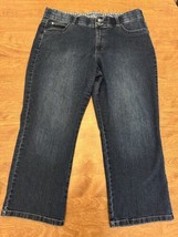 Bandolino Comfort Stretch Waistband Cropped Jeans Women&#39;s 14 Blue High Rise - $14.85