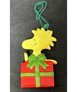 Woodstock Christmas Ornament on Package Peanuts Vintage Japan Yellow - $27.09 CAD