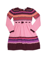 Gymboree Knit Sweater Dress Girls 10 Pink Multicolor Fair Isle Geometric - $13.93