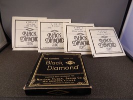 Vintage Black Diamond Violin Strings Complete Set - Usa - See Photos - £35.86 GBP
