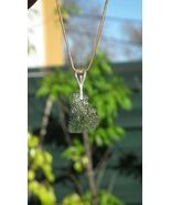 Moldavite pendant sterling silver // Certified moldavite - $69.19