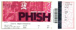 Phish Untorn Concierto Ticket Stub Julio 8 2003 Chula Vista Californa - £41.93 GBP