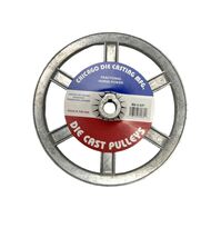 Chicago Die Cast 800A6 8 in. Dia. 5/8" Bore Zinc Single V Grooved Pulley - $36.67