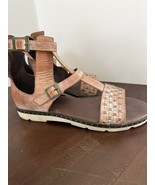 Roan Bed Stu Womens Brown Leather Lyssa Woven Ankle Strap Sandals 8.5 Boho - €39,52 EUR