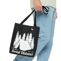 Tent Silhouette Social Distance Tote Bag 3 Sizes 5 Colors - £17.22 GBP+