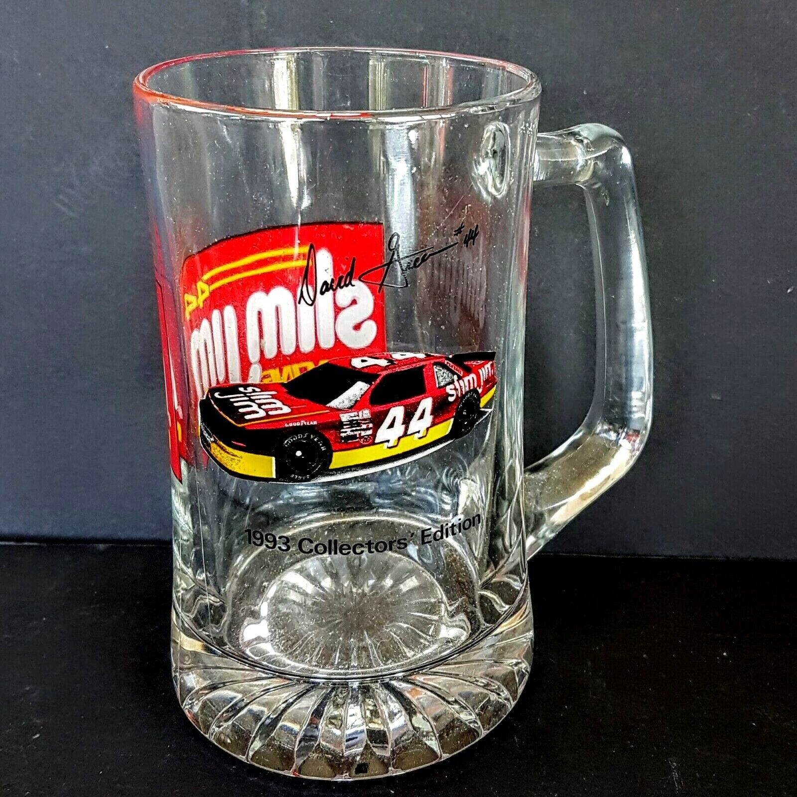 NASCAR Slim Jim Glass Beer Stein 20 oz Mug 1993 Collectors Edition David... - $12.82