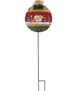 Metal Snowman Garden Stake Christmas Sign Yard Stake Round Ornaments Out... - £22.38 GBP