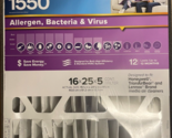 3M 1550 Filtrete Allergen Bacteria &amp; Virus Deep Pleat Filters 16x25x5 -2 PK - $21.78