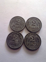Lot 4 coins 2 filler BP Hungary 1943 coin free shipping - $4.29
