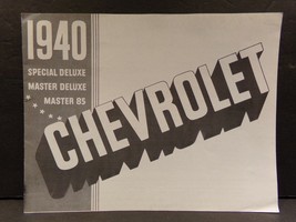 1940 Chevrolet Special Deluxe Master Deluxe Master 85 Sales Brochure - £52.71 GBP