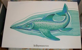 1980 Argus Art Print Collin Fry Icthyosaurus Dinosaur Niles Illinois Lithograph - £160.05 GBP