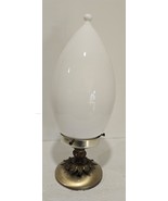 Vintage Brass &amp; Teardrop White Milk Glass Drop Pendant Ceiling Light Fix... - €75,90 EUR