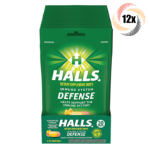 Full Box 12x Bags HALLS Immune Defense Citrus Cough Drops ( 30 Drops Per Bag) - £38.07 GBP